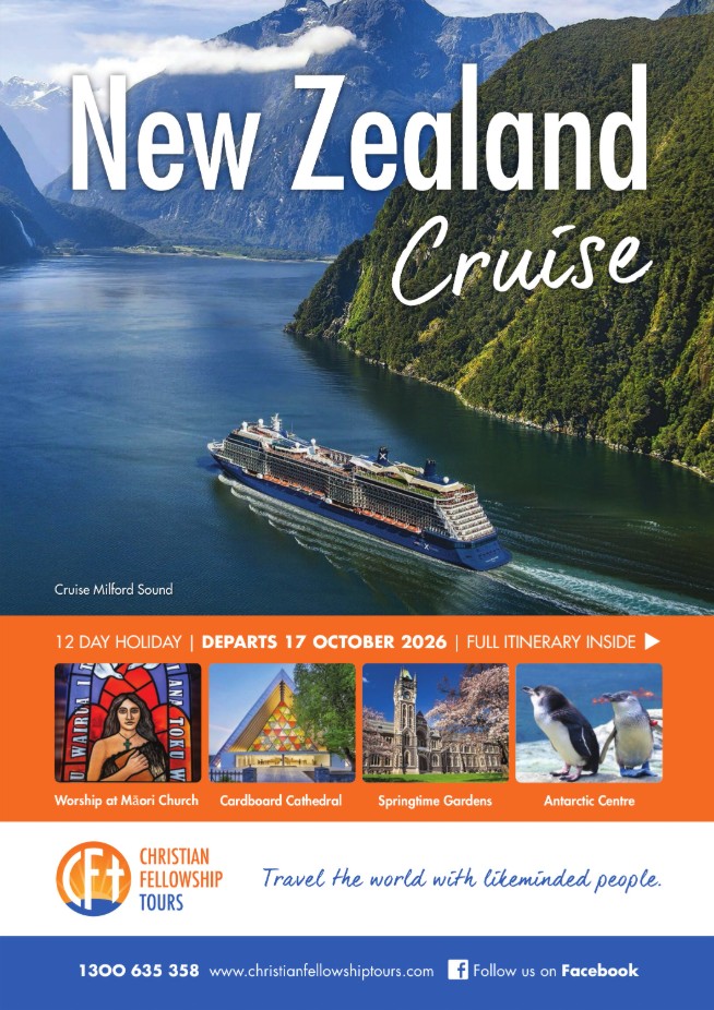 Cruise ship sailing through Milford Sound, New Zealand