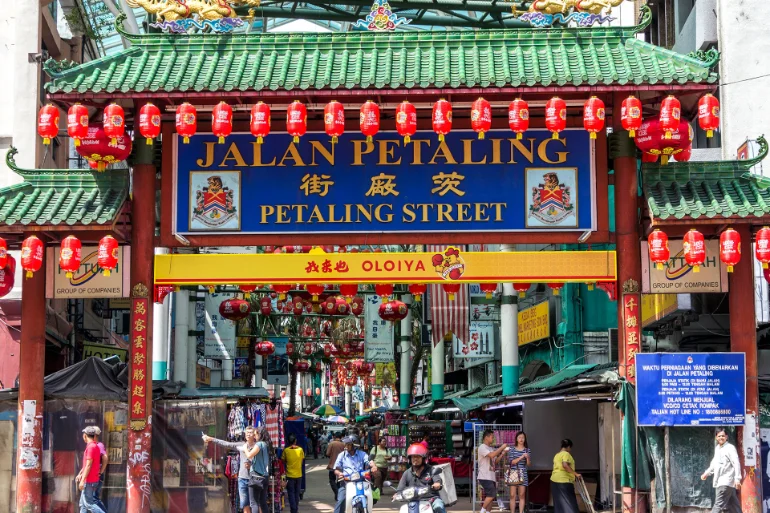 Entrance to Jalan Petaling with red lanterns